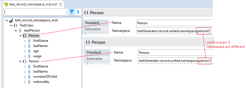 getting started avro limitation multi namespace