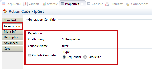 Example of the FTP repetition query process