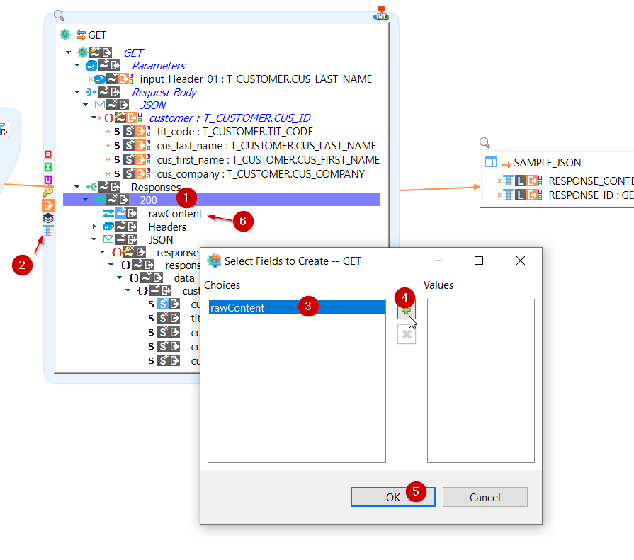 retrieve response add field