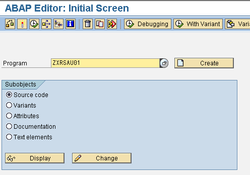 Screenshot of setup procedure