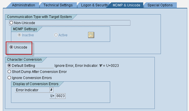 Screenshot of setup procedure