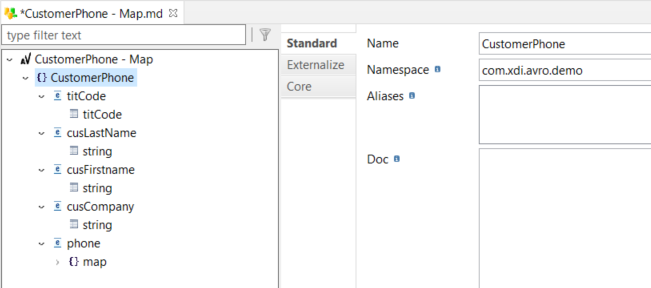 getting started avro metadata record