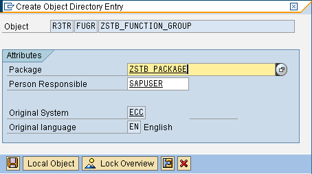 Screenshot of setup procedure