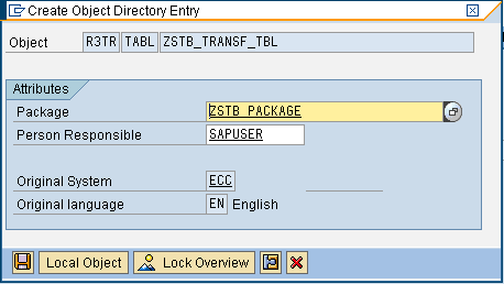 Screenshot of setup procedure