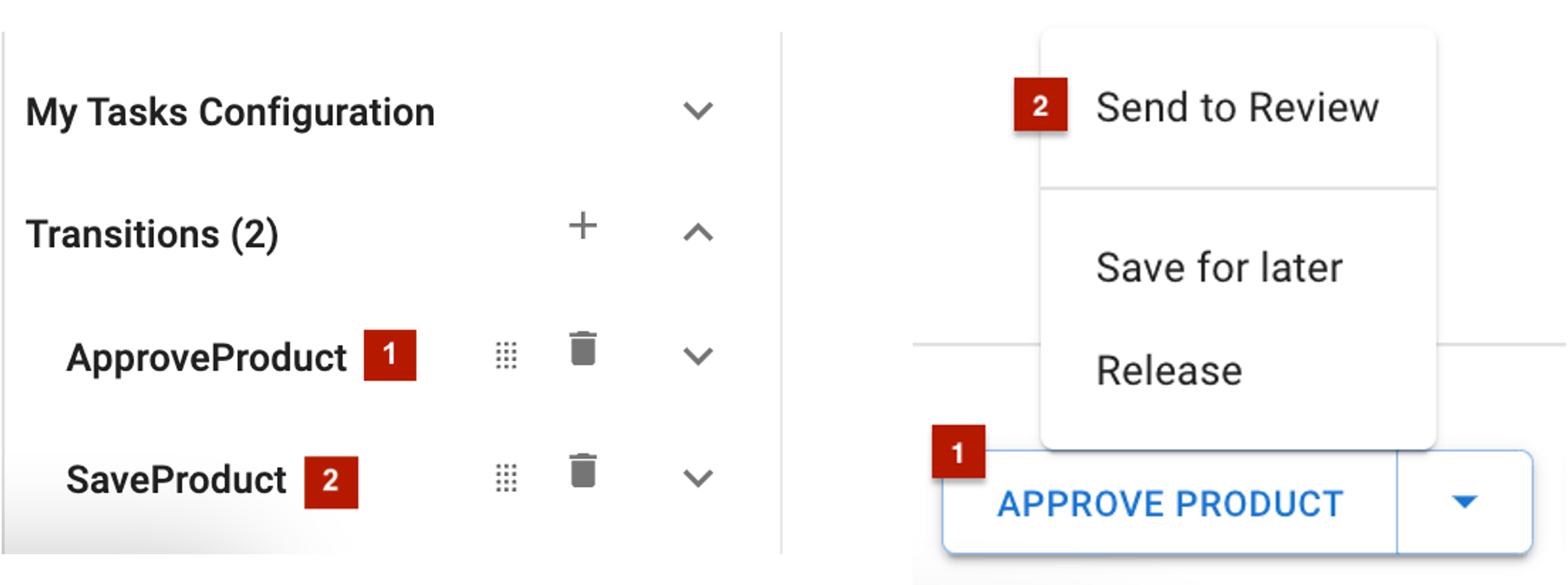 workflow transitions multiple