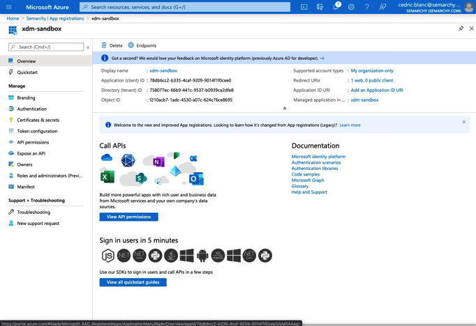 Viewing the client ID