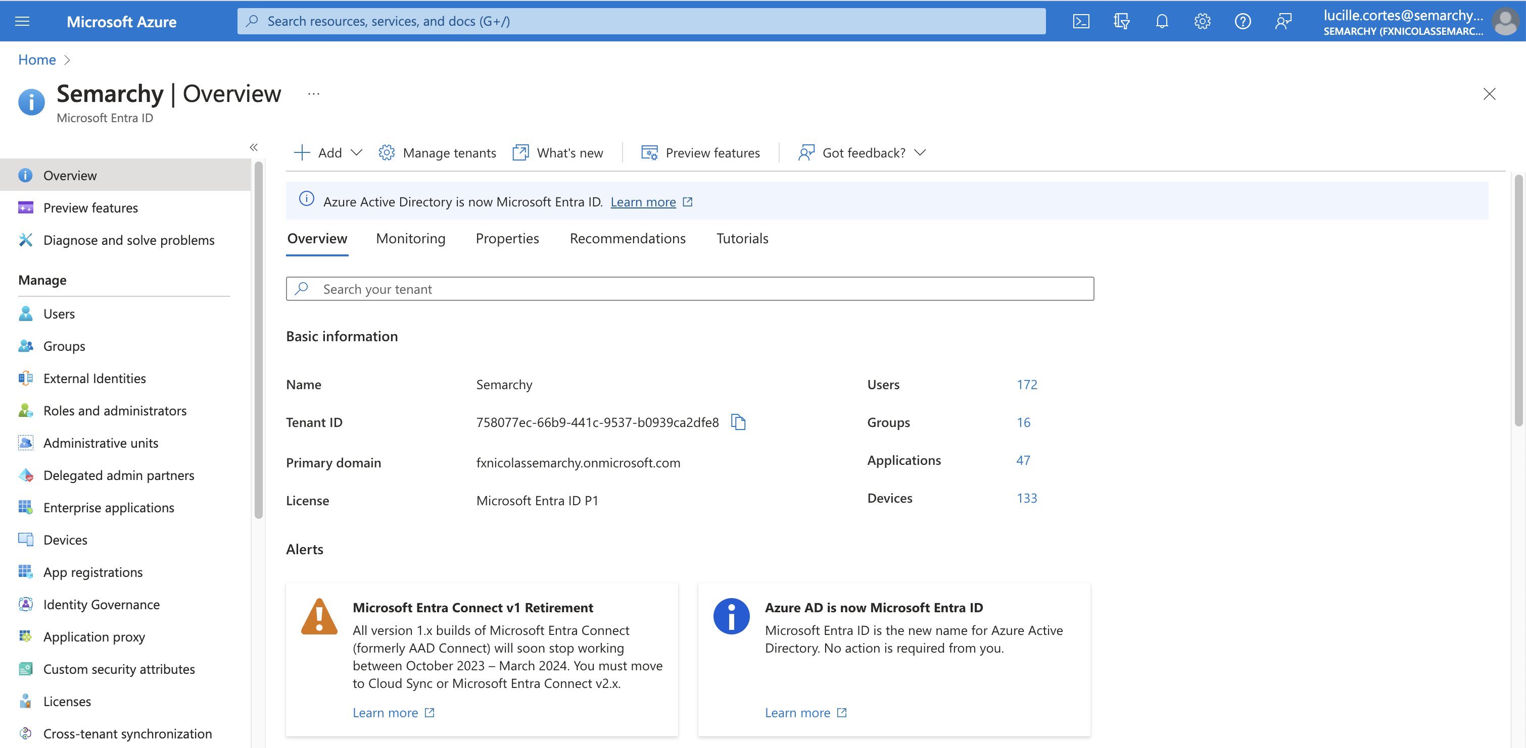 Opening Microsoft Entra ID