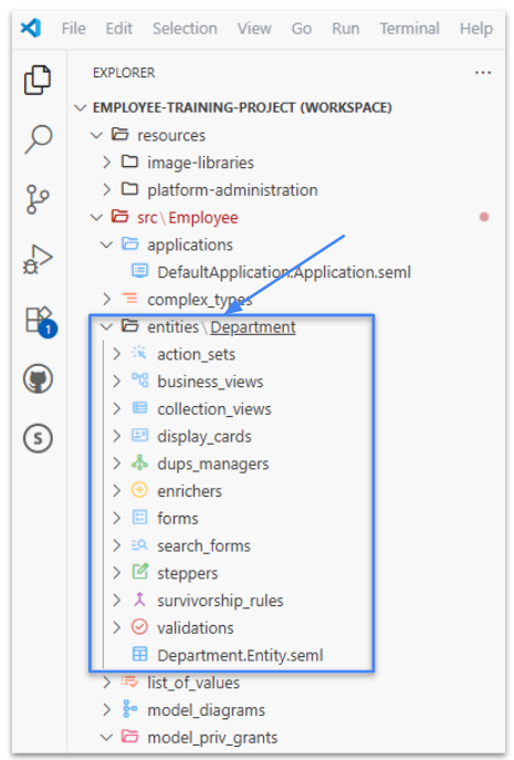 Building the Employee Master Data Model in VS Code