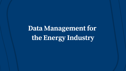 Data Management for the Energy Industry
