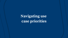 Navigating use case priorities