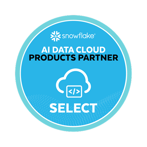 Snowflake AI Data Cloud Products Select Partner Badge
