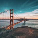 golden gate bridge sunset