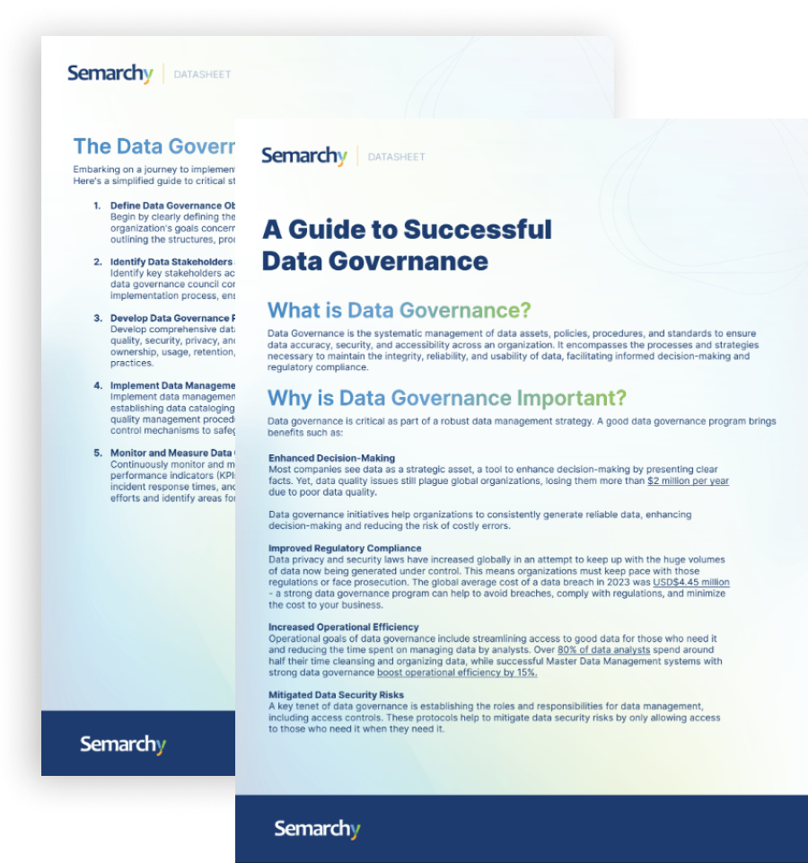 A One Sheet Guide to Successful Data Governance